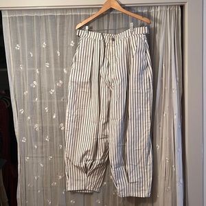 ASOS striped barrel jeans